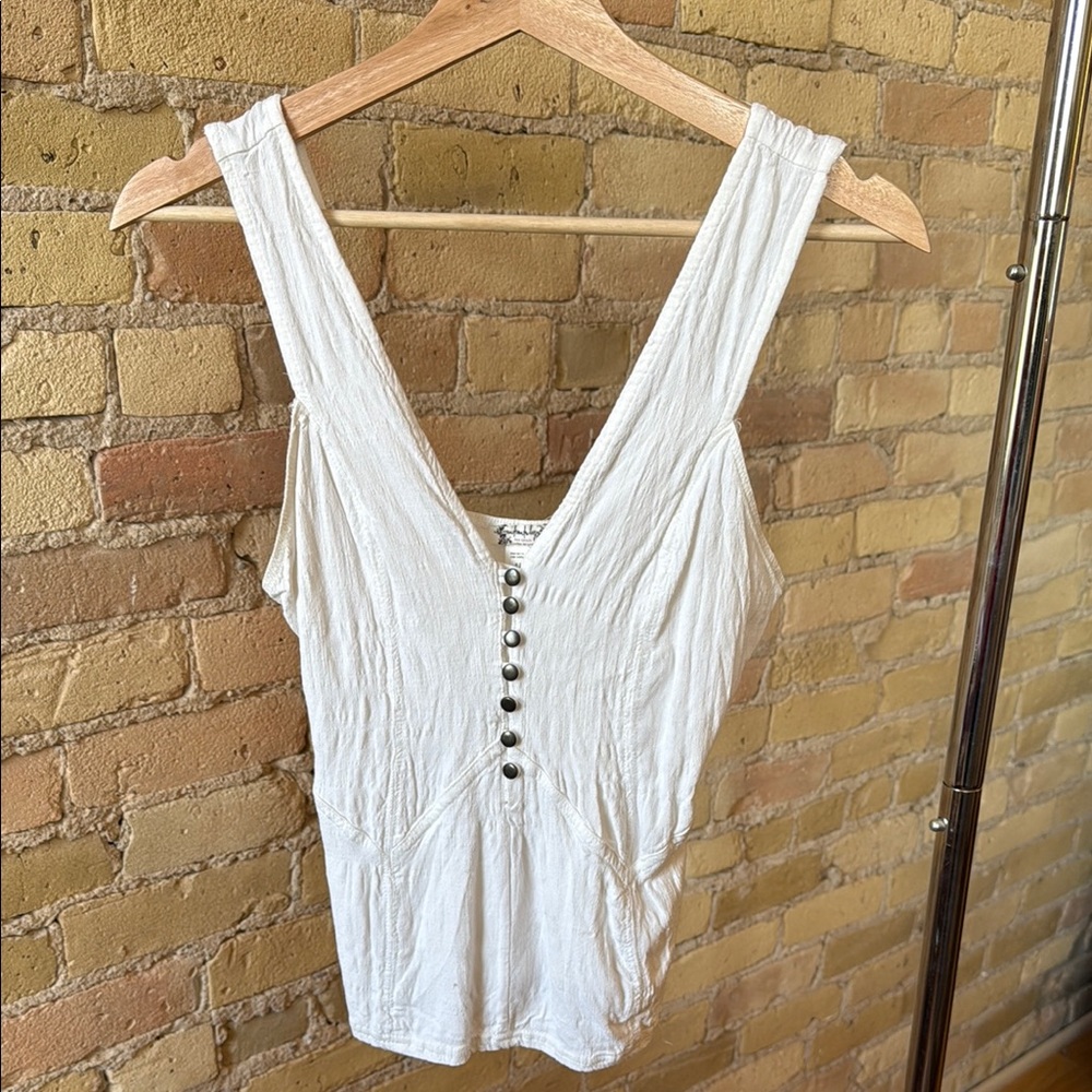 Intimately Free People White Linen Top